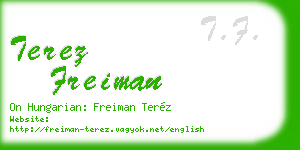 terez freiman business card